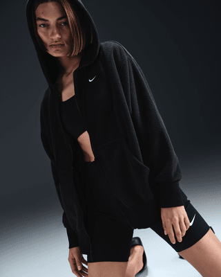 Nike Women's Oversized Cozy Fleece Full-Zip Hoodie Light